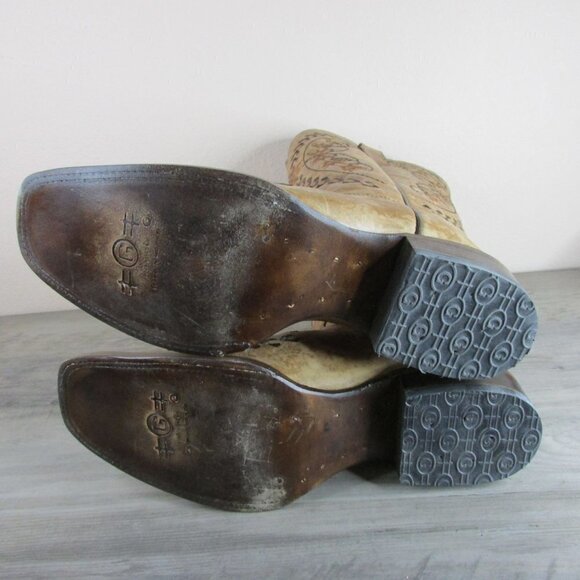 Circle G Corral Women's Embroidery Square Toe Western Boots Light Sand - Picture 6 of 6